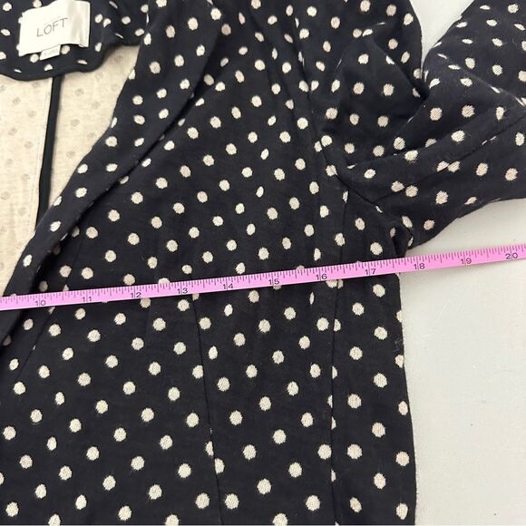The Loft soft polka dot blazer Black with beige spots size 6 - Picture 6 of 9